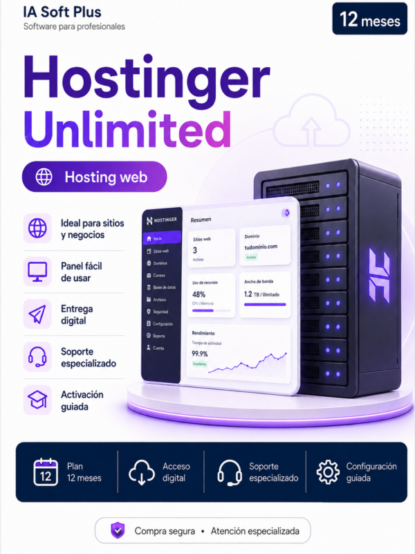 Hostinger Unlimited | 12 meses