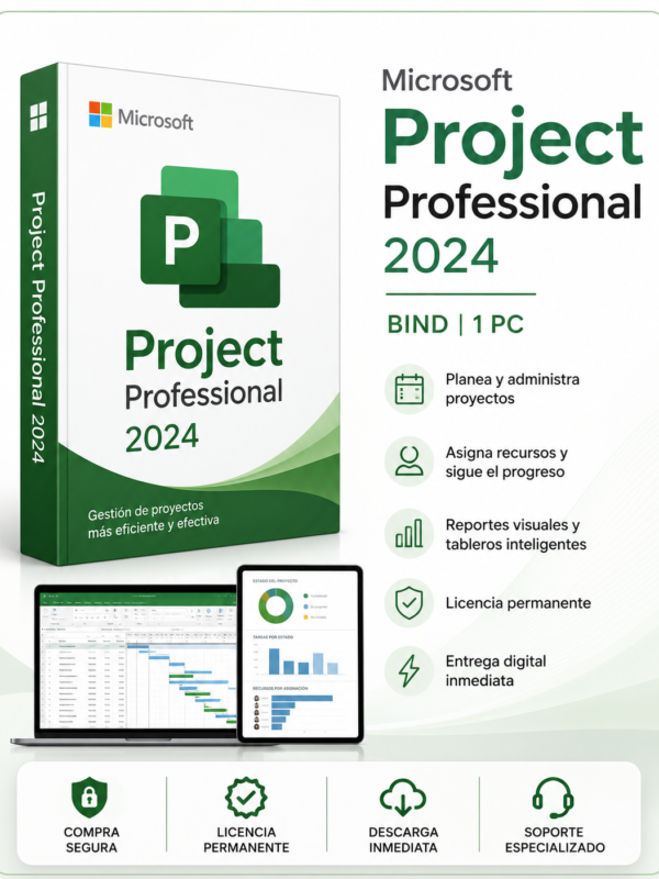Microsoft Project Professional 2024 BIND | 1 PC
